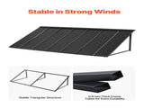 Fixed Metal Awning 2032 910 mm, Window Awning Door Canopy, Stable Triangle Steel Frame Exterior V952-JSGDSZYP80IN4NSY3V0