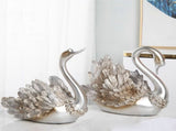 Couple Swan Ornament Living Room TV Cabinet Swan Ornament Modern Home Decoration Wedding Gifts V1294-YM0717-3115220080611