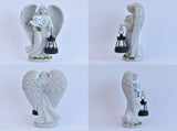 Solar Resin Standing Angel Garden Light - Outdoor Waterproof Angel Statue with Warm Solar Lantern, V888-ELOSUNG55518