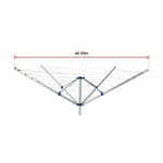 4 Arm Rotary Garden Washing Line Clothes Airer Dryer Outdoor Spike 40m Length V63-835591