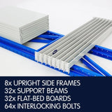 4 Bay Garage Storage Steel Rack Shelving 6.0m 800kg 4XLS-150