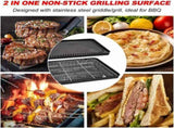 Portable Gas Grill with Removable Grate & Carry Case Dual Fuel Outdoor Stove for Camping, Backyard V1107-CS-BXSKSSKL