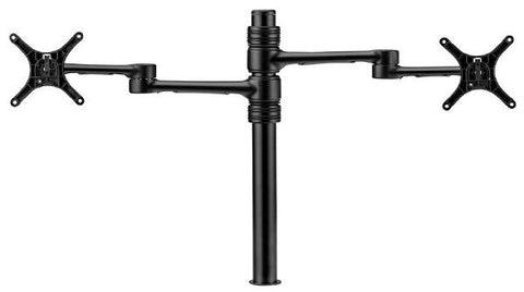 Atdec Dual Monitor Mount Independant Swing Arms on Post. Up to 32", Max load: 8kg , 5.5kg 13AFS-AT-DC-B