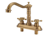 G1/2 Sink Faucet Antique 2 Handle Hot Cold Water Full Copper Basin Mixer Tap for Kitchen Bathroom V1294-YM0901-3112230046012