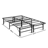 Artiss Folding Bed Frame Metal Base - Double FOLD-D-DOUBLE-BK