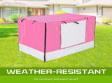 Wire Dog Cage Foldable Crate Kennel 48in with Tray PINK Cover Combo V274-PET-WCCV48-PK