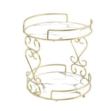 Cosmetic Storage Rack 2 Tier Makeup Organizer Shelf Bathroom Vanity Tray Jewelry Stand for Perfumes V1294-YM0901-3112250043212