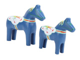 2pcs Hand Painted Swedish Wooden Horse Figurine Dalecarlian Horse Ornaments for Home Wedding V1294-YM0901-3115240105212