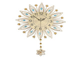 16.93in Large Wall Clock for Living Room Elegant Modern Silent Wall Clock with Pendulum Decor V1294-YM0901-3115250011311