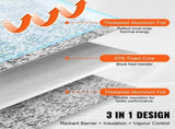 Double Reflective Insulation Roll, Foam Core Radiant Barrier, 3.2 mm 48 in x 50 ft, Double-Sided V952-LBPEFPMXRFSFIMUHAV0