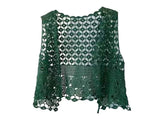 Women Vest Women's Knitted Hollow Vest Retro Crochet Cardigan for Summer Spring Autumn V1189-WXFWAL-20260319-01399