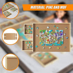 Wooden Jigsaw Puzzle Table Board Storage Table Tray Puzzle For Adult Kid V63-837831