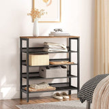 5-Tier Shoe Rack, Industrial Shoe Organizer Storage Bench V178-83157