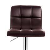 Artiss 2x Bar Stools Leather Gas Lift Brown BA-TW-NEW1055-CHOCX2
