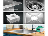 Cefito Kitchen Sink 36X36CM Stainless Steel Nano Basin Single Bowl Silver SINK-R10-3636-205
