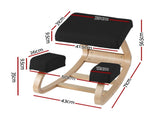 Artiss Kneeling Chair Ergonomic Posture Chair with Memory Foam Balance Stool for Home Office Gaming KCHAIR-G-01-BK