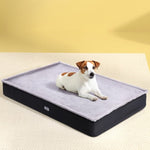 i.Pet Pet Bed Dog Cat Large Calming Soft Sofa Foam Cushion Washable Cover Grey PET-BED-FLAT-L105-GR