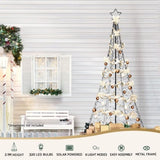 Jingle Jollys Solar Christmas Tree 2.1m 320 LED Net Lights Xmas Trees Decoration XMAS-FAIRY-SOLAR-NET-7FT-WARM