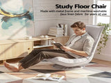 Artiss Swivel Floor Chair 5 Adjustable Foldable Lounge Seat Floor Sofa Chair Grey FLOOR-SBL-0609A-BG