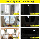 Blackout Curtain DIY Portable No-Drill UV Protection with Star and Moon Print, 145400cm V1188-MS-325-1288