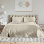 KENSINGTON 1200TC COTTON SHEET SET IN STRIPE-QUEEN - SAND ABM-202135