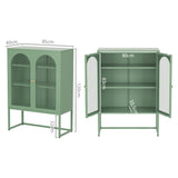 Artiss Buffet Sideboard Metal Cabinet - ELMA Green AI-SIDE-M-04-GN-AB