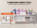 Stainless Steel Work Table, 762 x 1219 x 660 mm Commercial Food Prep Worktable, 3-Sided Backsplash V952-CFBXGGZTSBT3X3G63V0