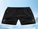 Men'S Athletic Shorts Gym Shorts Running Shorts Side Pocket Shorts Zippered - Turquoise - Size L V1106-928-28735-TQB-L