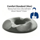 Memory Foam Donut Seat Cushion for Men, Orthopedic Relief Cushion, Ergonomic Hollow Chair Pad, V1188-MS-812-023