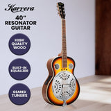 Karrera 40in Resonator Guitar - Sunburst RSN-NC40-SB
