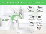 Folding Desk Fan - Adjustable Design - Cordless & Versatile - Foldable Standing Desk Fan V1188-ZXY-10706