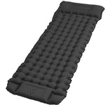 Self-inflating mattress Black, 10cm, waterproof lightweight tear-resistant durable with foot pump V1188-MS-325-0718