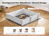 Dogs Whelping Box, 980 x 980 x 460 mm, Plastic PVC Puppies Playpen with Height Adjustable Door and V952-GYZXZJZJSLZXOYTOYV0