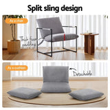 Artiss Armchair Lounge Chair Sling Grey UPHO-G-ARM01-FLD-GY