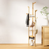 Artiss Clothes Rack Airer Coat Stand 9 Hooks Bamboo HANGER-D-01-3T-NT