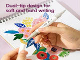 Deli Quick Drying Acrylic Paint Markers Paint Pens Set for Wood, Rock, Canvas, Pens,12 Colors V1370-AZ4-15089