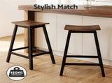 Artiss Bar Stools Set of 2 Kitchen Counter Stools Wooden Industrial Rustic Brown FUR-S-BAR-CHR-01-BRX2