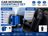 2 pcs Car interior essentials set-Blue Car Air Vent Aroma Diffuser &Black Hanging Storage Bin V888-ELOSUNG53450