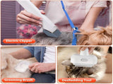 All-in-One Pet Grooming Vacuum Kit with Electric Clipper & Brushes for Dogs and Cats, Low Noise & V1107-CS-GDCWXCQ