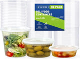 90 Sets Plastic Deli Containers With Lids, Assorted Sizes Variety pack, Airtight V1258-DP02-C-2782
