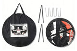 2 in 1 Portable Foldable Soccer Goal with Detachable Target - Red V1308-DSZKI-100-2