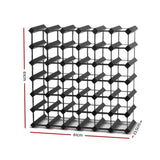 Artiss Wine Rack 42 Bottle Black WINE-RACK-42B-BK