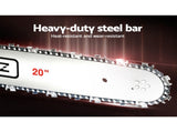 Giantz Chainsaw Petrol 62CC 20" Bar Commercial E-Start Pruning Chain Saw Spark Plug CSAW-SXTO-20-RDWH-2C