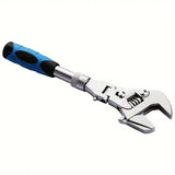 10-inch Telescoping Ratcheting Adjustable Wrench, 180-Degree Swivel Multi-Function Pipe Tool, V1232-WHYBS001