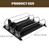 Black ABS Stainless Steel Beverage Pusher for Refrigerator Drink Organizer, Self-Replenishing V1370-AZ4-08774