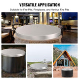 Fire Pit Cover Lid, 27" Portable Firepit Spark Screen,Stainless Steel Steel Metal Cover, V952-HKWZ304BXGYPGMJP5V0