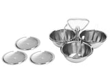 Spice Rack Kitchen Stainless Steel Seasoning Pots Condiment Set Rotating Spice Rack V1294-YM0721-3118210017111