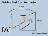 Versatile Stainless Steel Holder for RV Yacht Marine Boat Truck Home Use, Foldable Single Double V1341-ZY-9WEJEV52-C