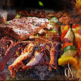 6 Pack Reusable Non-Stick Heat Resistant BBQ Grill Mesh Mats for Gas Charcoal Grills Oven Camping V1189-LC-HW-00408