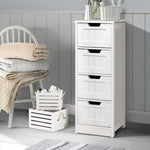 Artiss 4 Chest of Drawers - LEESA White FURNI-P-CAB-4D-WH